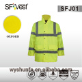 Reflektierende Jacke Schutzkleidung hohe Sichtbarkeit Jacken wasserdichte Kleidung Herren Workwear 100% Polyester 300D Oxford